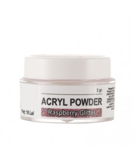 Acryl Powder Raspberry Glitter, 3 gr., art. nr.: 20256