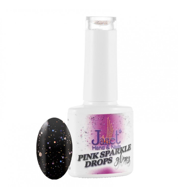 Pink Sparkle Drops Glossy