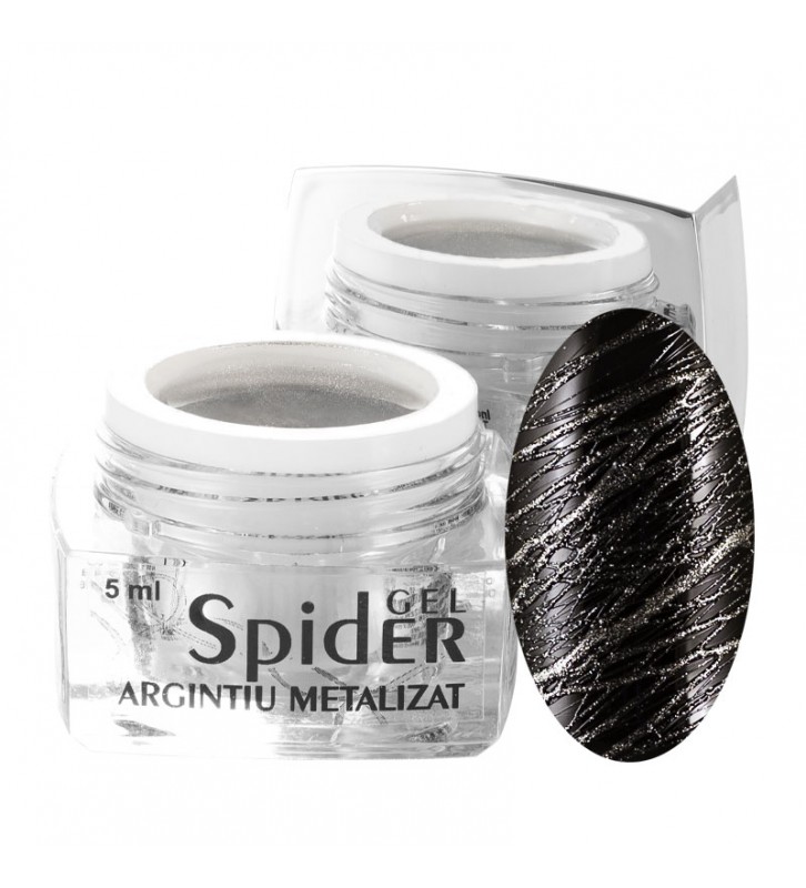 Spider Gel Argintiu Metalizat 5 ml