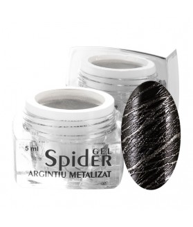 Spider Gel Argintiu Metalizat 5 ml