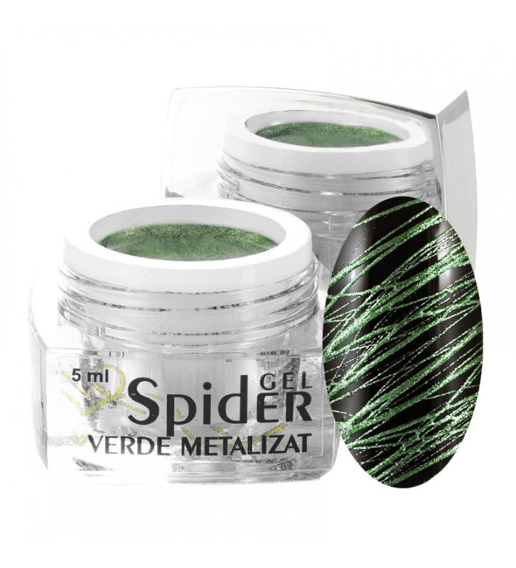 Spider Gel Verde Metalizat 5 ml