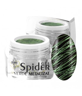 Spider Gel Verde Metalizat 5 ml