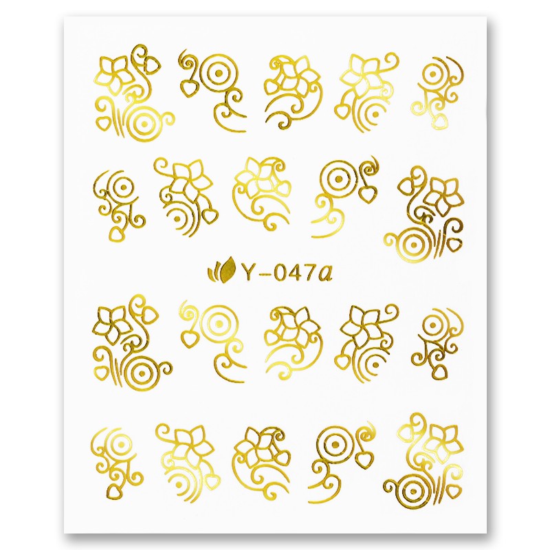 Nail Sticker Golden 9