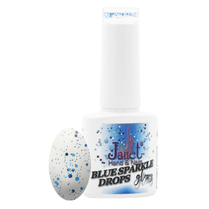 Blue Sparkle Drops Glossy