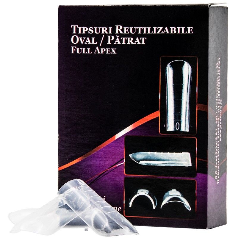 Tipsuri Reutilizabile Full Apex pentru Forma Oval Patrat