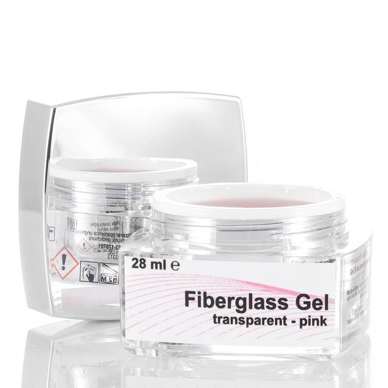 Fiberglass Gel, transparent pink, 28 ml